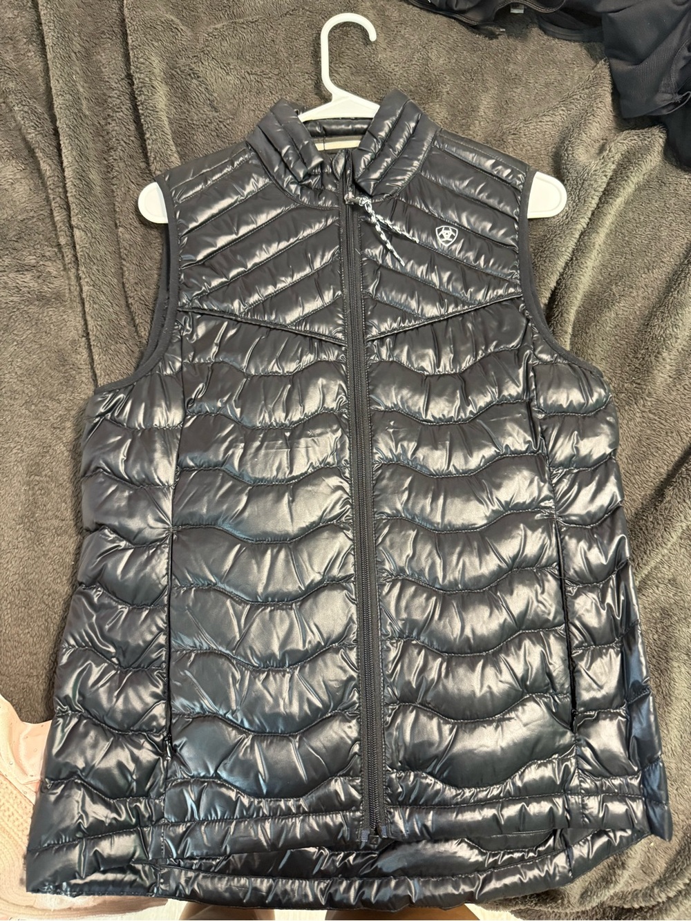 Ariat Shiny Black Quilted Packable Puffer Vest